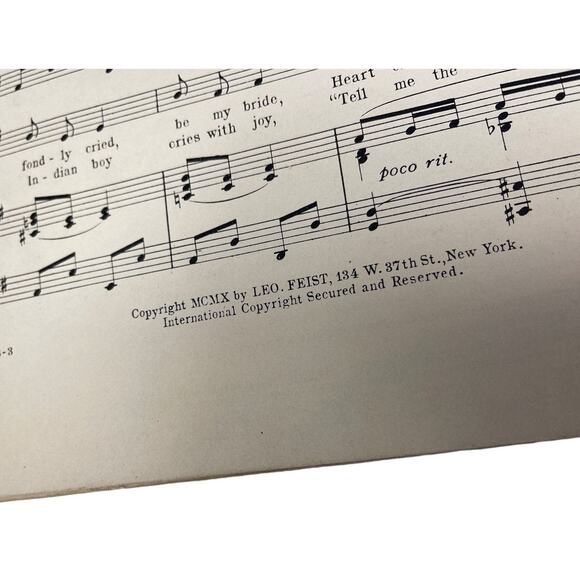 1910 Dancing Starlight Large Sheet Music Robert Roden Jack Glogau - Picture 4 of 8